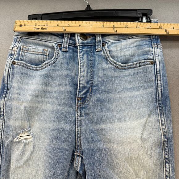 BKE Jeans Women's 26x29.5 (2) Light Blue Billie Slim Fit High Rise Flare Preppy - Picture 11 of 15